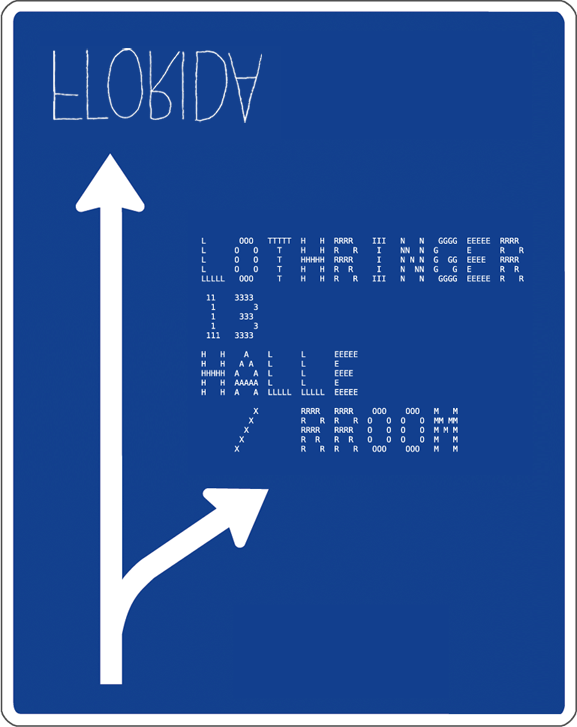 Sign to Florida and Lotrhinger 13 Halle / Rroom